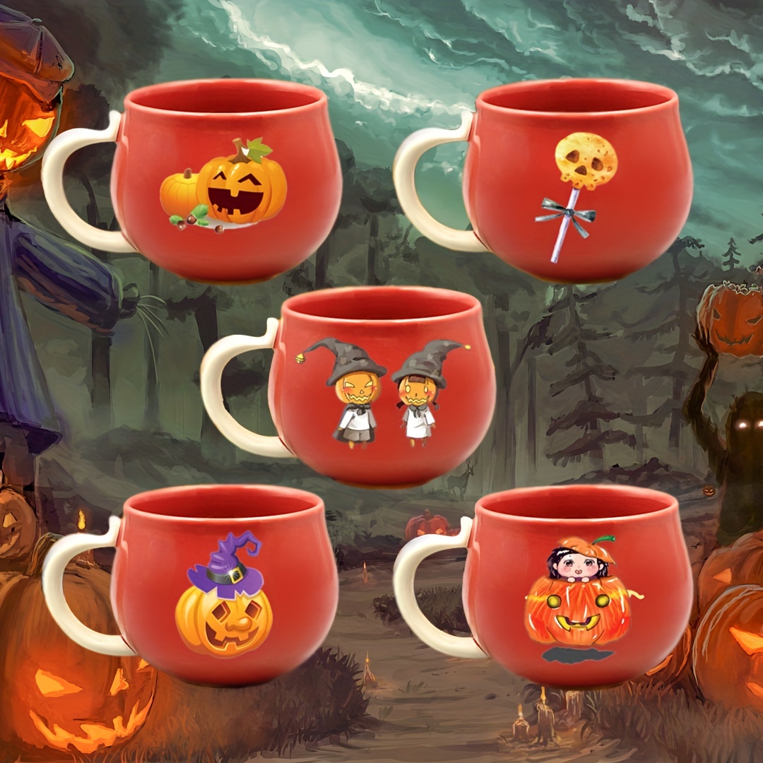 1pc, Halloween Ghost Coffee Mug, 400ml/13.5oz Ceramic Coffee Cups, Cute  Kawaii Water Cups, Summer Winter Drinkware, Birthday Gifts