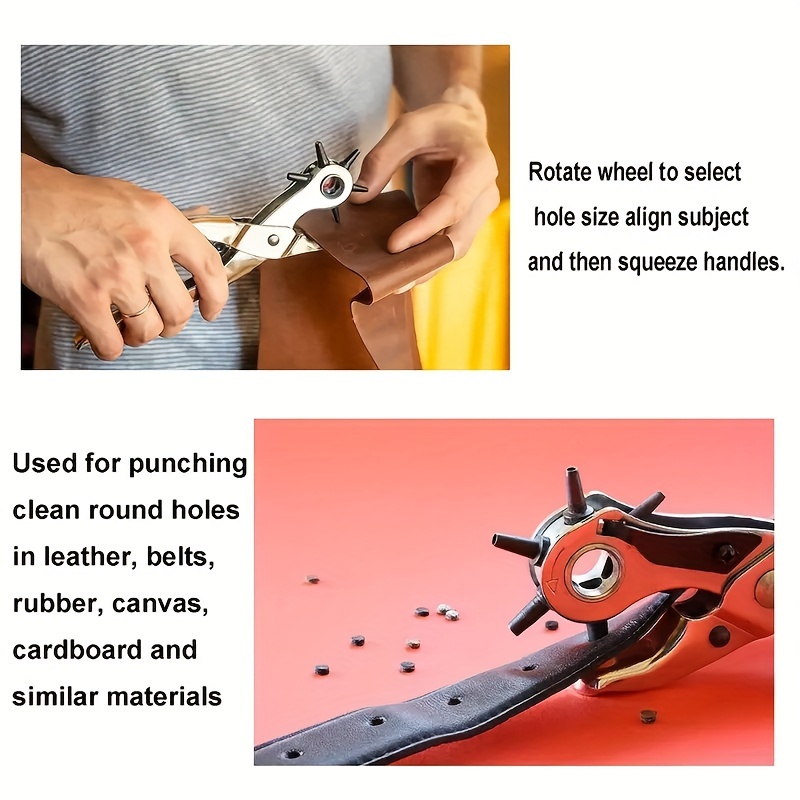 Generic Hole Puncher Round Holes Professional Leather Hole Punch Tool For  Belts Watch Shoe Bag Strap