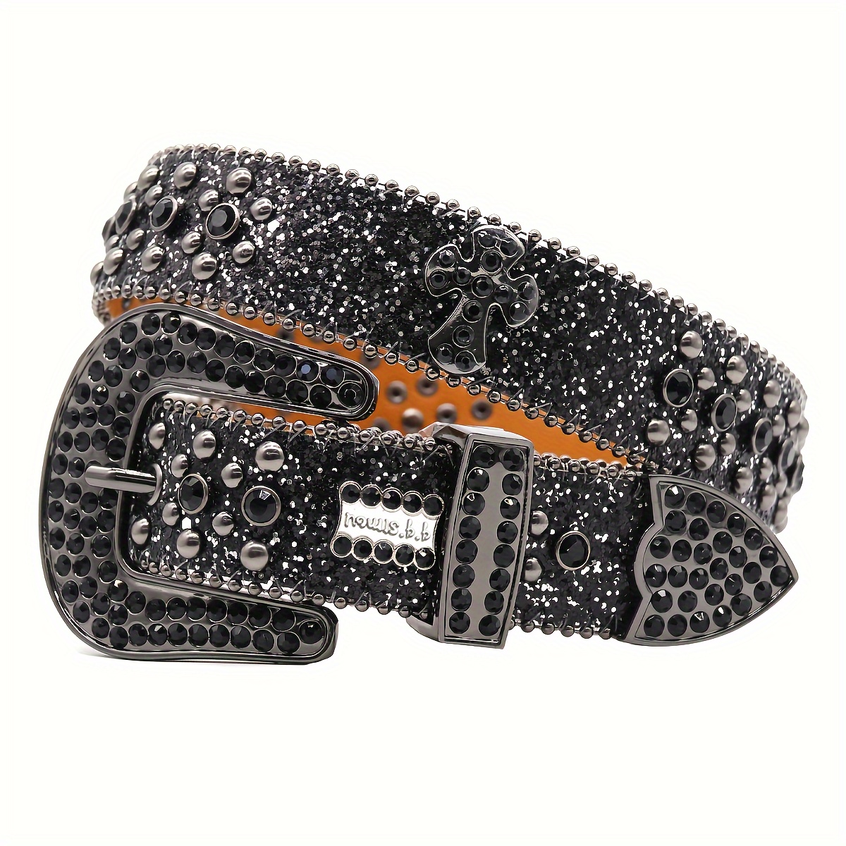 Hip Hop Style Rock Decorative Belt, Heart Buckle Men's Pants Belts - Temu