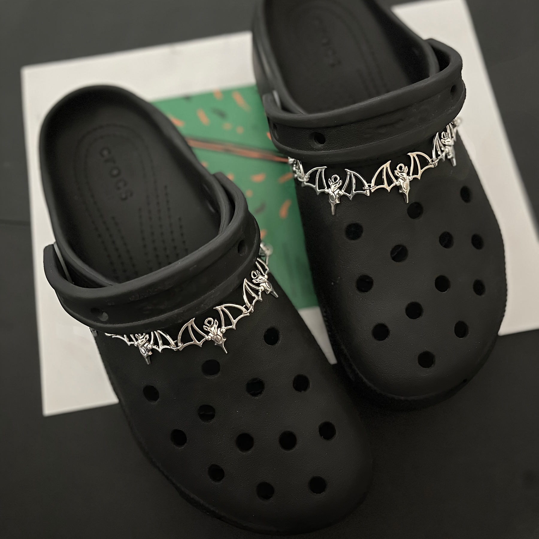 Punk Style Croc Charms Diy Hole Sandals Decorations Skull - Temu