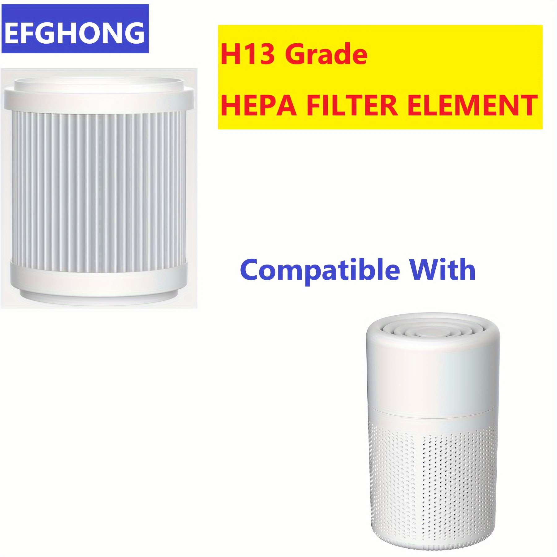 Filtro HEPA H13 de alta calidad, repuesto de filtro HEPA DH-JH01 mejorado  para Aroeve MK01 MK06, Pomoron y Kloudi DH-JH01, Intelabe EPI080/EP1080 y