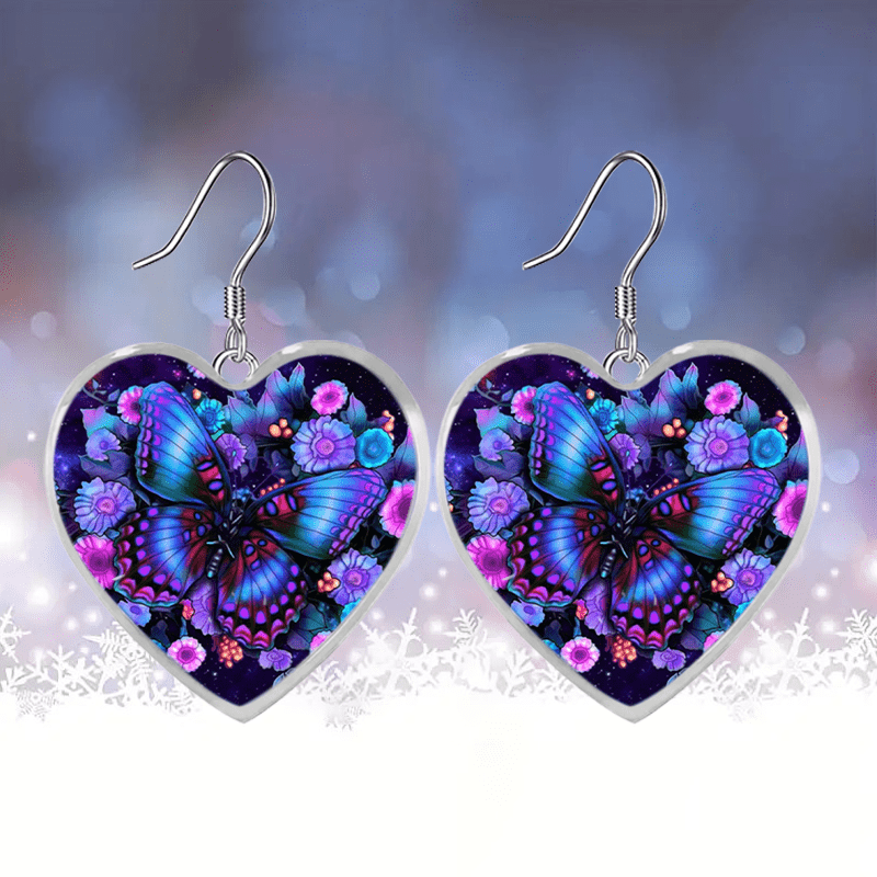 Butterfly Earrings Purple - Temu