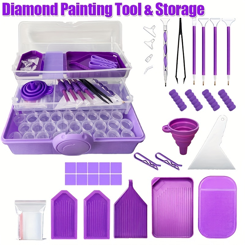 1set Gradient Starry Sky Resin Diamond Painting Pens And Accessories,  Diamond Painting Diy Drawing Tool Kit