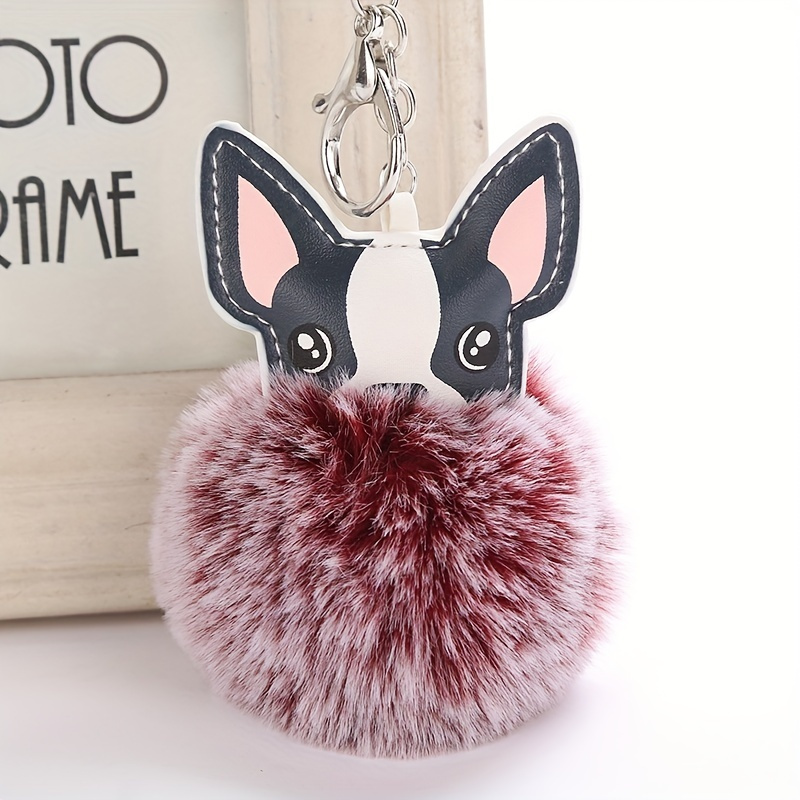 Cartoon Unicorn Pom Pom Keychain Cute Animal Plush Key Ring Purse Bag  Backpack Car Earphone Accessory Children's Day Gift - Temu