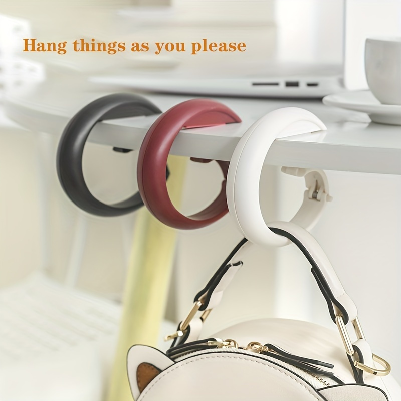 Adjustable Desk Edge Hook Backpack Storage Hanging Bag Punch - Temu