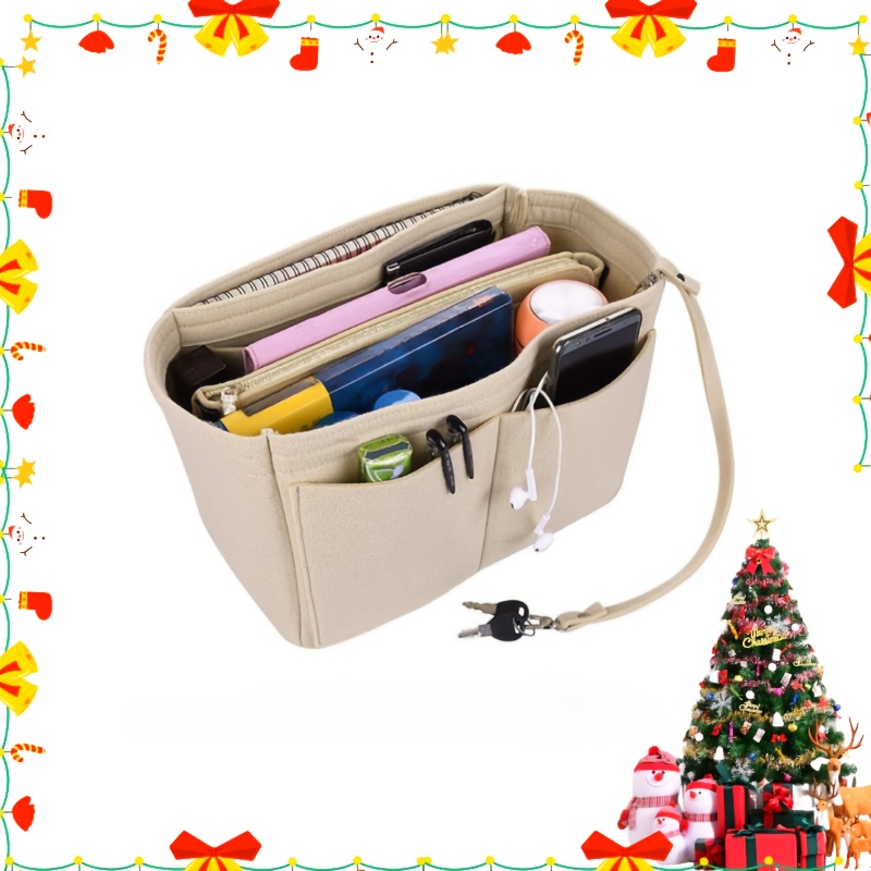 Small Multi pocket Organizer Insert Bag Canvas Zipper - Temu