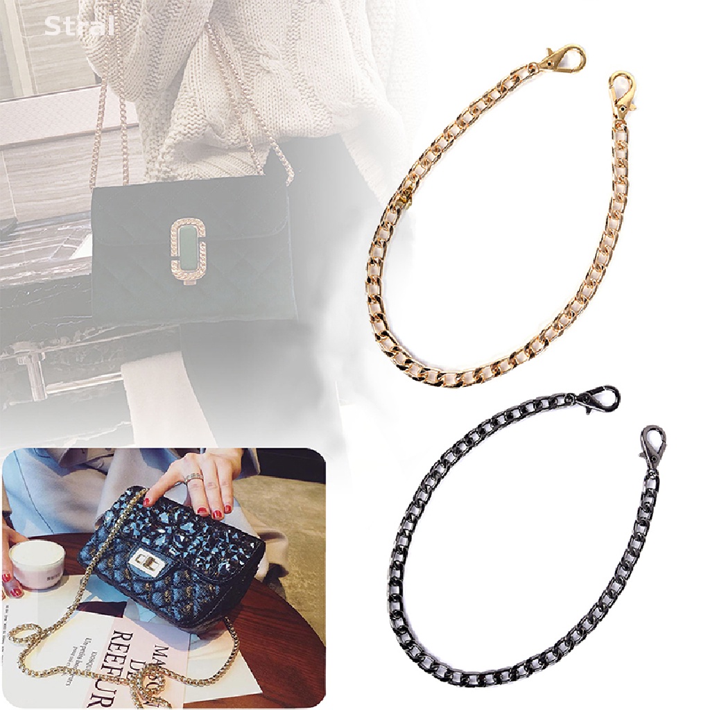 Purse Chain Strap Shoulder Silvery Chain With Alloy Swivel Clasps