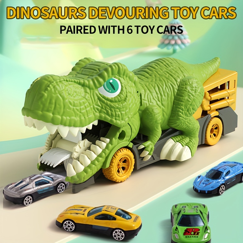 Monster Truck Friction inertielle Dinosaur Vehicle Poussette Poussette  Enfants Enfants Dinosaur Truck Retour Jouets pour enfants Voiture pour  enfants