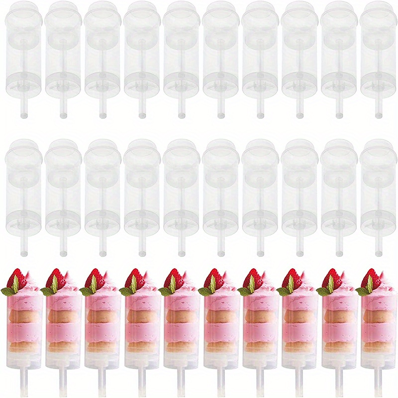 Aomily DIY 10pcs/Set Plastic Clear Push Up Pop Cake Containers Lids  Shooters Birthday Party Events Favors Kids Gift Brinquedos - AliExpress