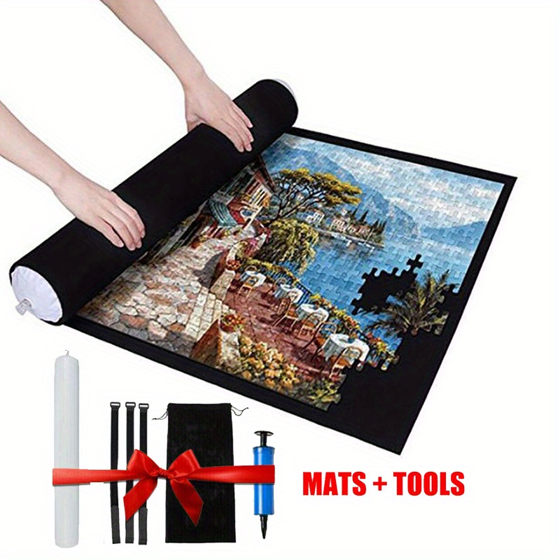 Puzzle Mat Roll up Jigsaw Puzzle Pad Puzzle Storage Felt Mat Puzzles Saver  (35.6 x 24.1) - Fits up to 1000 Pieces
