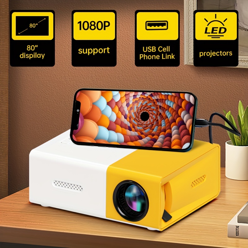 hy300 projector 4K Android 11 Dual Wifi6 200Ansi Bluetooth Speaker  1280*720P 1080P Mini Projector For Home Theater CampingOffice