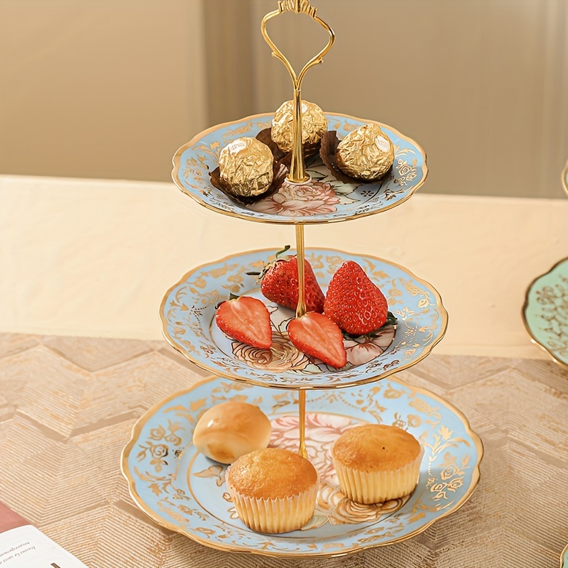 Three-tier Cake Pan Afternoon Tea Dessert Display PlateHousehold