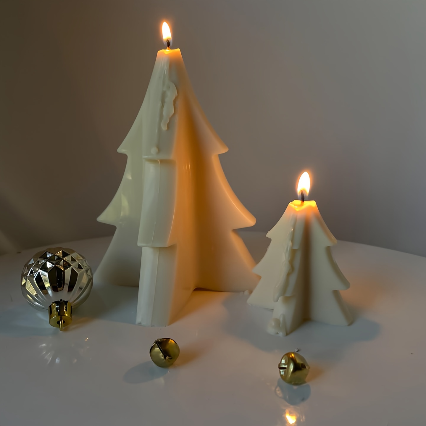 Christmas Tree candle mold Pine cone small and large Pillar Taper