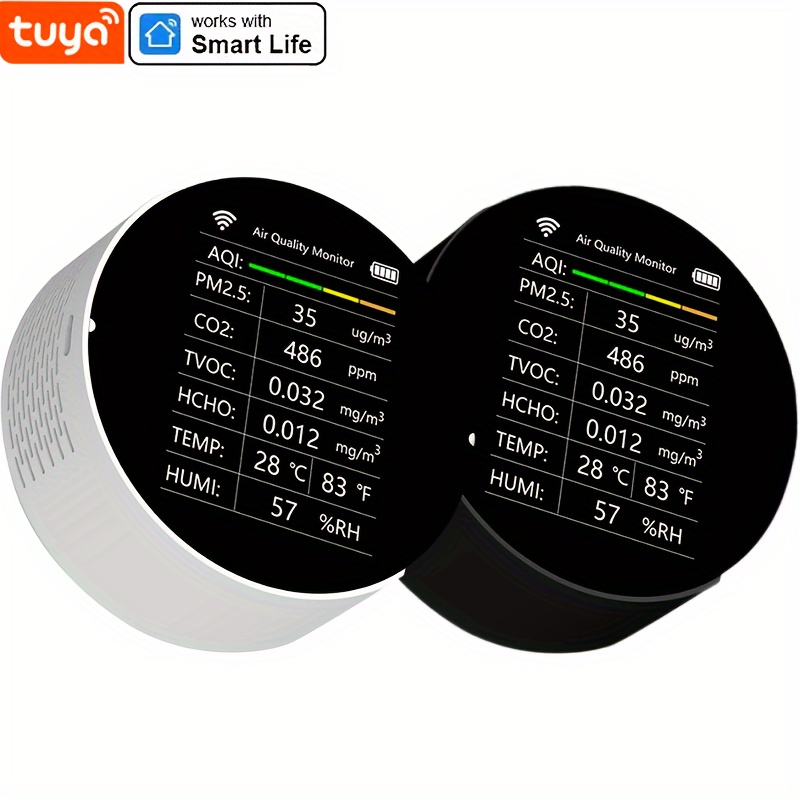 Tuya WiFi capteur de qualité de l'air PM2.5 détecteur de surveillance PM10  capteur de température maison intelligente pour le bureau à domicile  Protection de sécurité - AliExpress