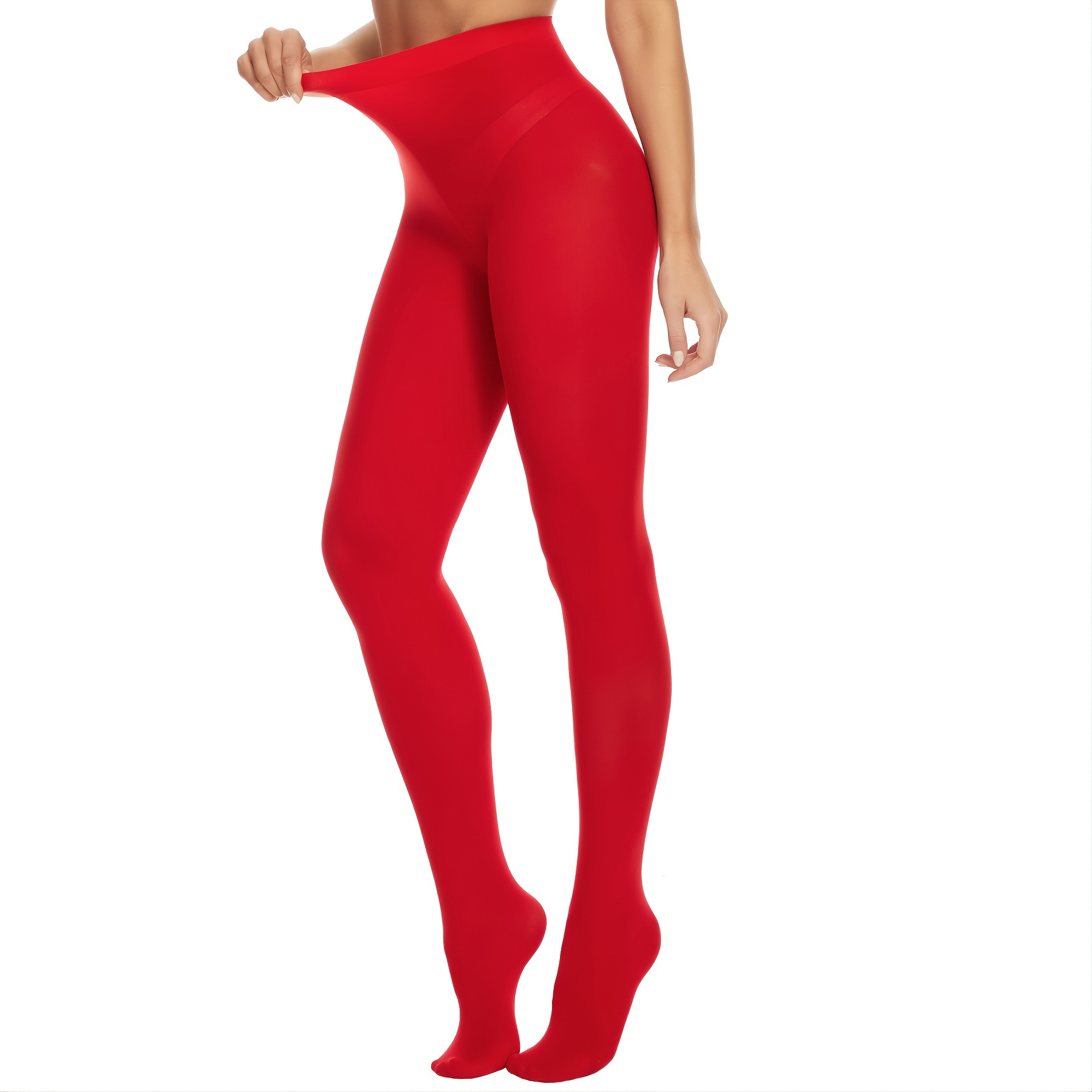 chengjiexu Medias Medias Rojas para Mujer Lady Satin Edge Ropa