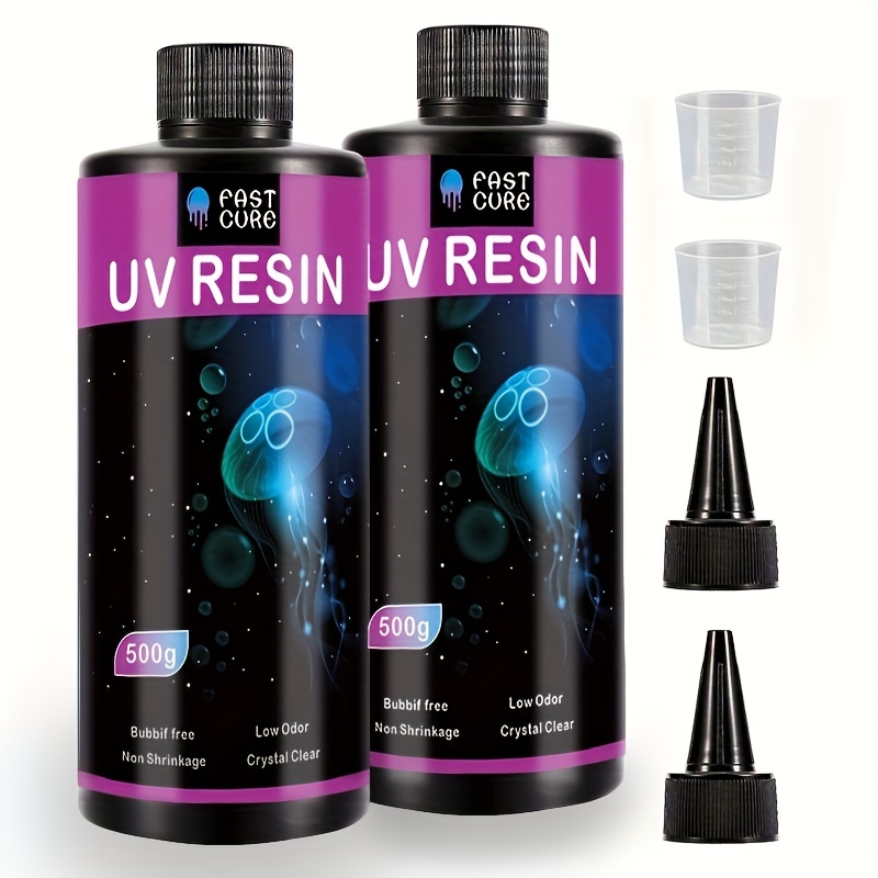 LET'S RESIN UV Resin 200g Crystal Clear Ultraviolet Epoxy Resin  Quick-Curing&Low Shrinkage UV Resin Kit for Crafts Jewelry Making  Coating&Casting