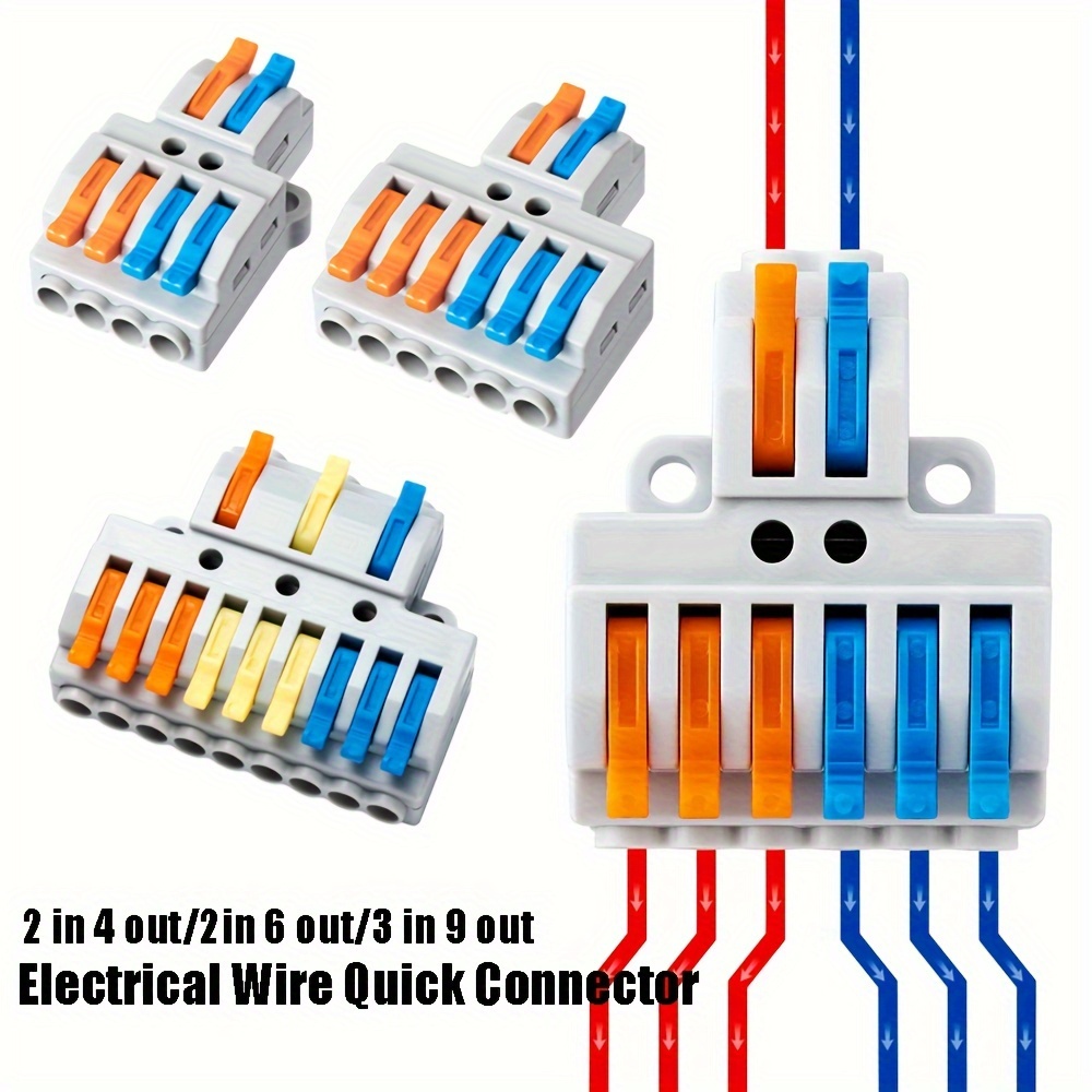 50pcs Connecteur Push-in à double fil avec boucle de verrouillage,  connecteurs de fil basse tension, pas de strippi de fil