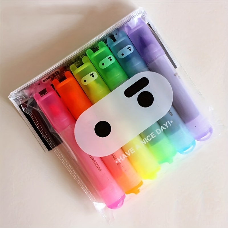Multicolor Highlighter Pen Fluorescent Penkawaii Marker DIY Photo Album  Journal Planner Student Stationery Supplies 