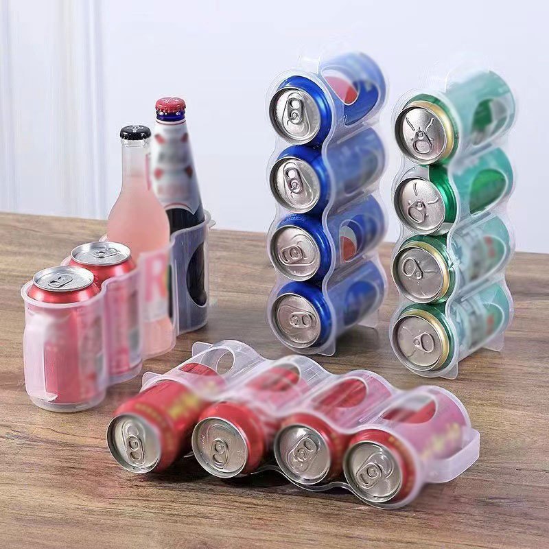 Clear Plastic Can Organizer For Refrigerator Shelf - Holds Beer And Food  Containers - Sliding Rack For Easy Access - Temu