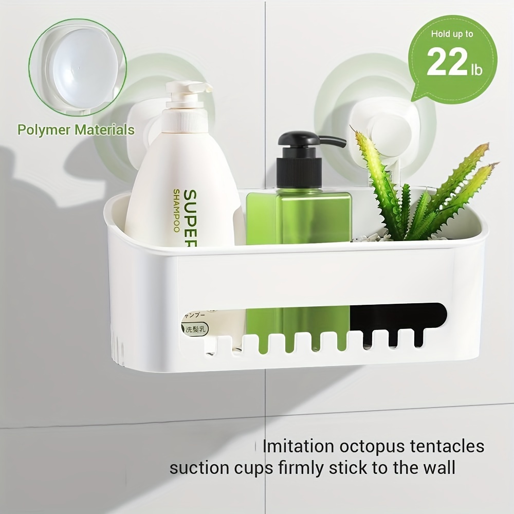 .com: suction cup shelf for mirror  Shower shelves, Shower  organization, Bathroom shelves