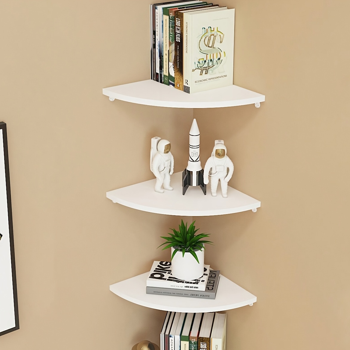 Multifunctional Wall Corner Shelf With Wheels Perfect For - Temu