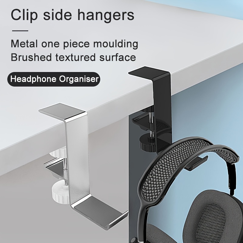 Headset Stand Pliable, Support Casque Universel Réglable en Aluminium Porte  Casque Bureau avec Organiseur de Câble pour Casque Gaming etc(Noir)