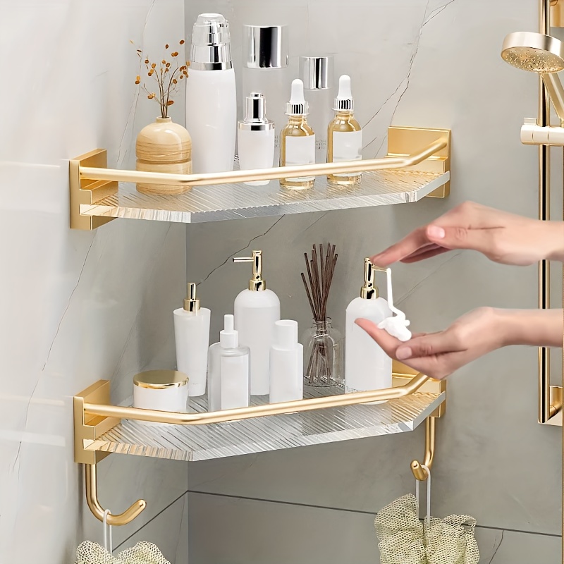 Shower Corner Shelf Gold 