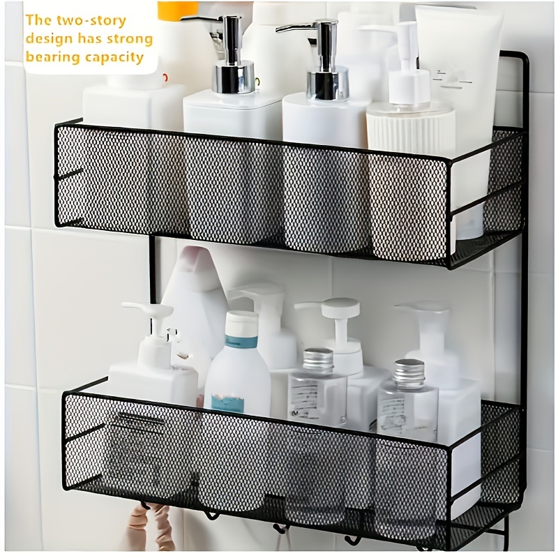 1pc 3-layer Bathroom Organizer Stand Plastic Shower Shelf, For Indoor  Bathroom, Bathtub, Shower Tray, Kitchen Desktop Sundries & Seasoning Storage  Rack, White/pink