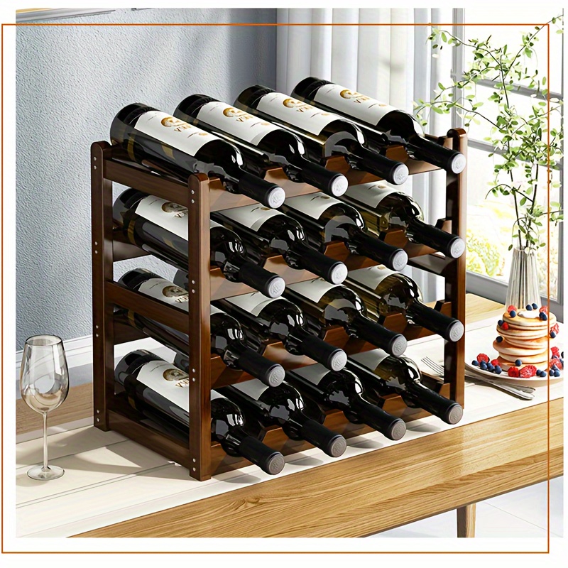  Botellero de pared - Blanco - Estante de vino de pared con  soporte para vidrio - Decoración del hogar y la cocina - Almacenamiento de  vino y copas - Capacidad para