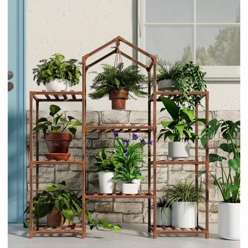 1 Unidad, Soporte Alto Madera Plantas, Estante Metal Interiores, Múltiples  Estantes Macetas, Estante Esquina, Estante Macetas 3 Niveles 4 Estantes  Macetas, Organizador Almacenamiento Patio, Sala , Balcón, Jardín  (excluyendo Plantas)