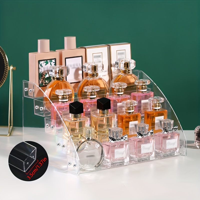 1pc Small Size Perfume Storage Box, Large Capacity Dust-proof Acrylic  Display Case, Luxury Vanity Perfume Box, Desktop Organizer