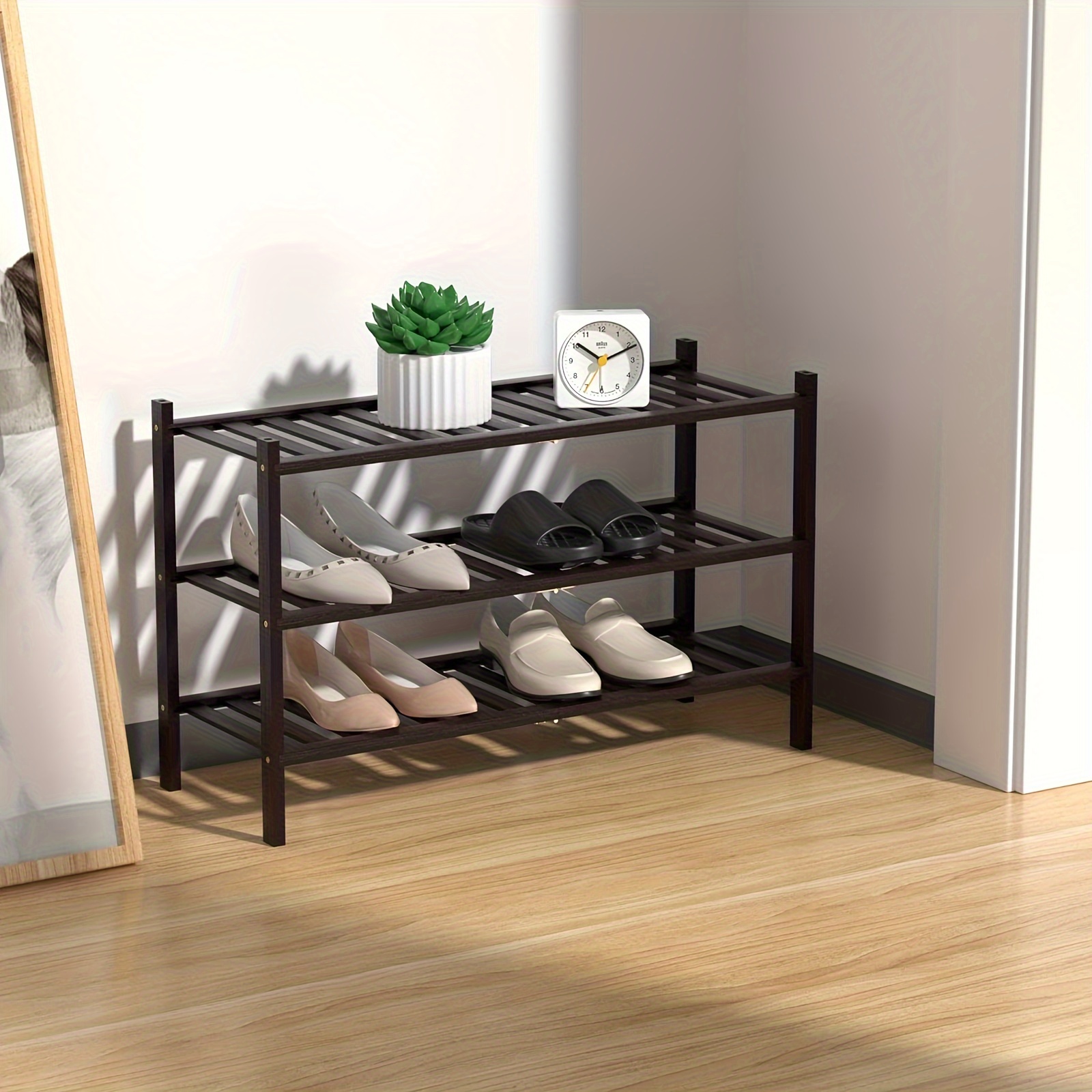 KNIGHT 4/6/8-Tier Over Door Shoe Rack - Foldable, Non-Slip Metal