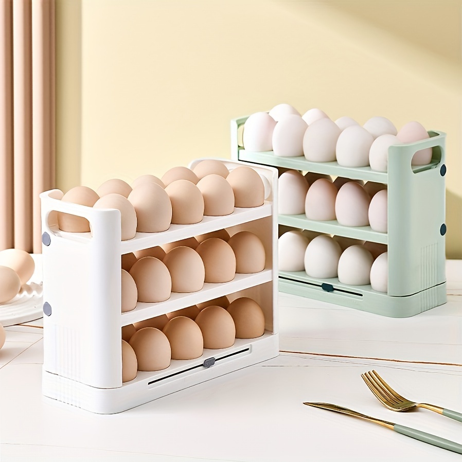 Plastic 15-grid Egg Holder, Transparent Single-layer Egg Storage Container,  Refrigerator Storage Box With Crash-proof Design, Portable Egg Carrier