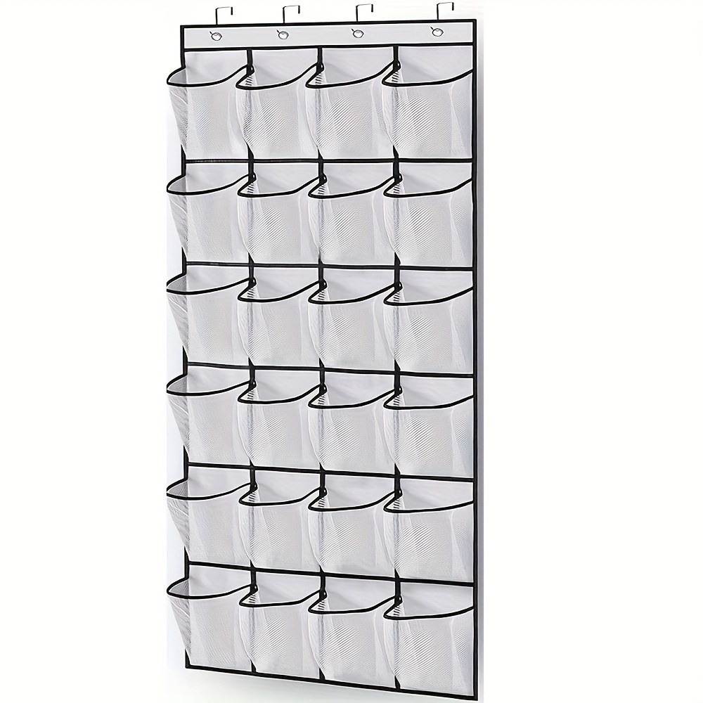 Simple Houseware - Organizador de 6 bolsillos con ventana transparente para  colgar en la puerta o pared, gris
