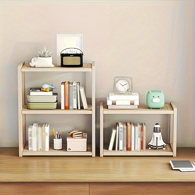 Estantería simple de escritorio de oficina, estante de exhibición que se  puede utilizar para estanterías pequeñas, estante de almacenamiento (color  