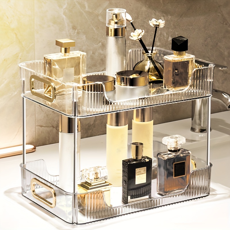 Large Capacity Perfume Storage Box Toys Display Stand 2/4 Layers Nail  Polish Perfume Box Sundries Storage Box Jewelry Shelf