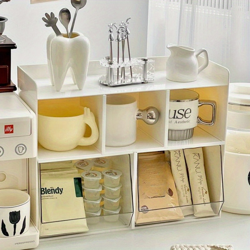 Comprar Soporte para vasos desmontable, soporte para tazas de café con 6  ganchos, organizador de tazas que ahorra espacio para la cocina del hogar
