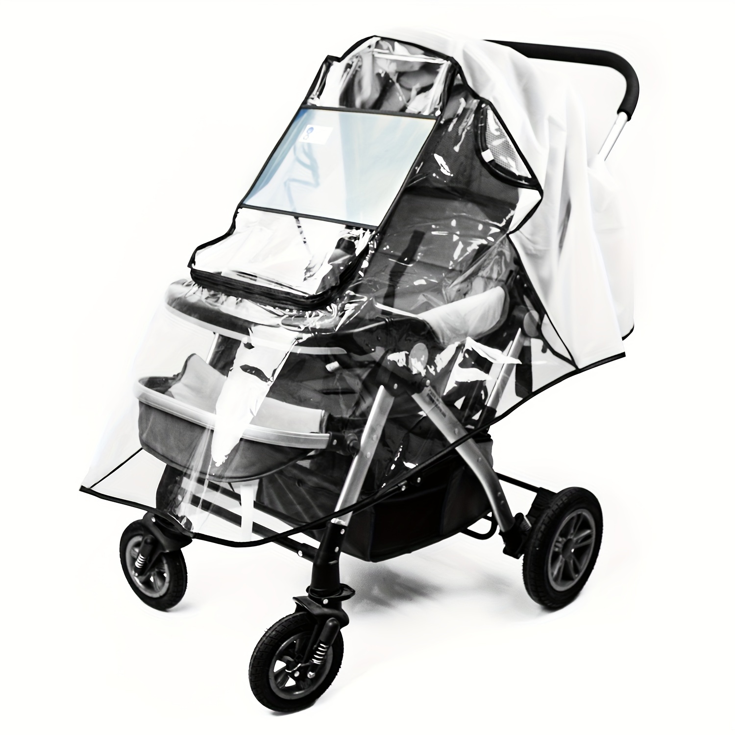 Double buggy outlet rain cover universal