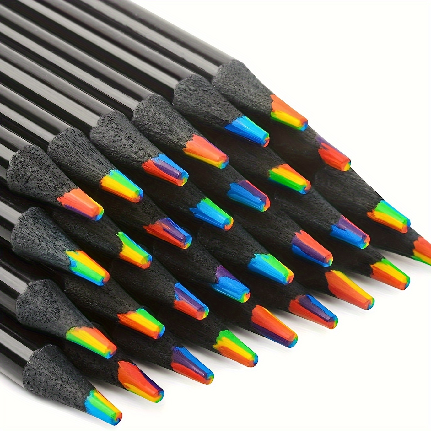 Rainbow Pencils / Natural Wood Pencils / Rainbow Pencils / Cute