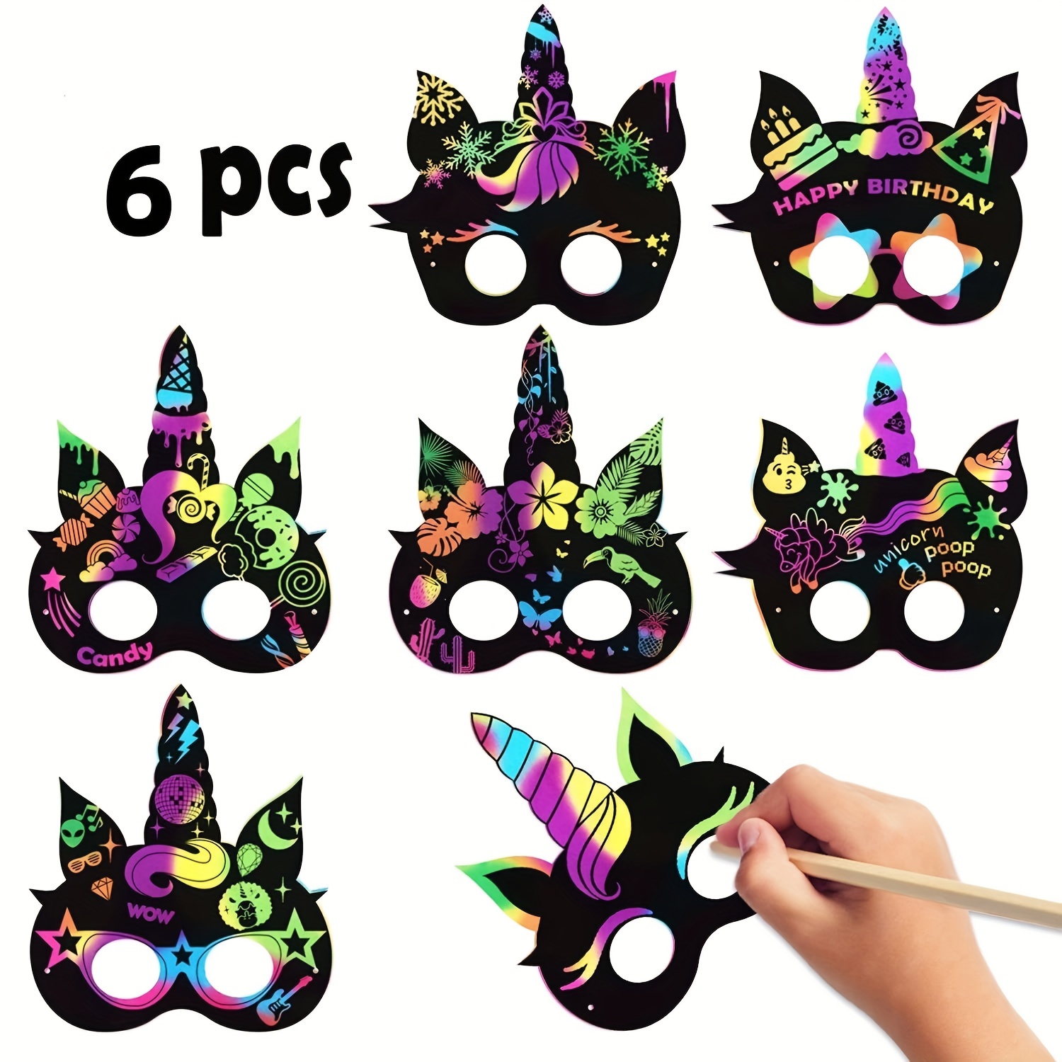 6pcs White Paper Half Animal Blank Cat Halloween Mask For Mens Cartoon  Paper Mask Adult For Masquerade Halloween Party Favors - Party Masks -  AliExpress