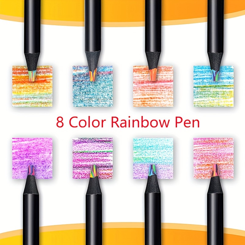 Rainbow Pencils Quality Soft Core Leads Multi Colored - Temu