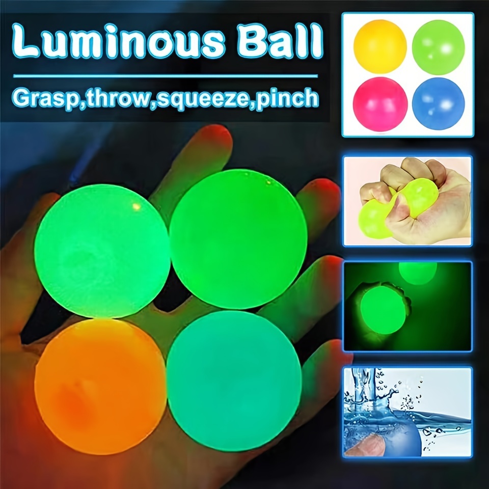 4 Pcs Colorful Stress Balls For Adults And Kids,squeeze Color Change Ball  Fidget Toy,relieve Stress Sensory Squishy Balls For Teens Girls And  Boys,ant