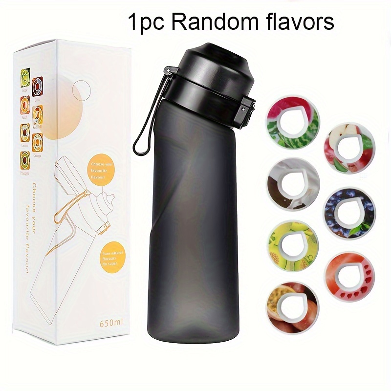 Sports Water Bottle With 5 Flavor Pods Fruits Flavor Water - Temu