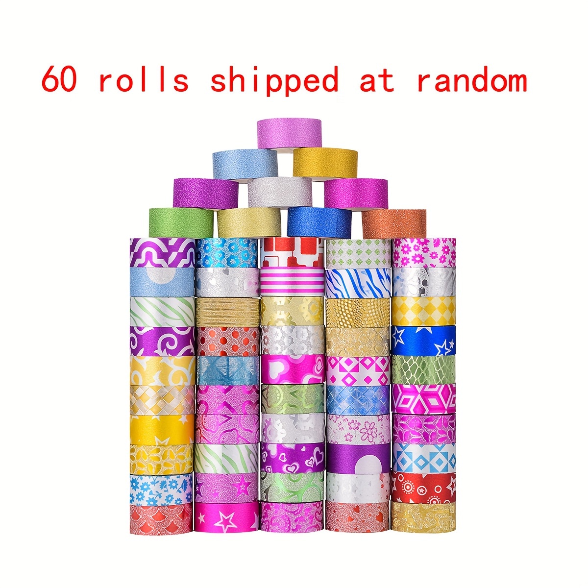 Pack of 60 Rolls Cute Washi Tape Set 60 Tape Rolls, Decorative Tapes for  Arts, DIY
