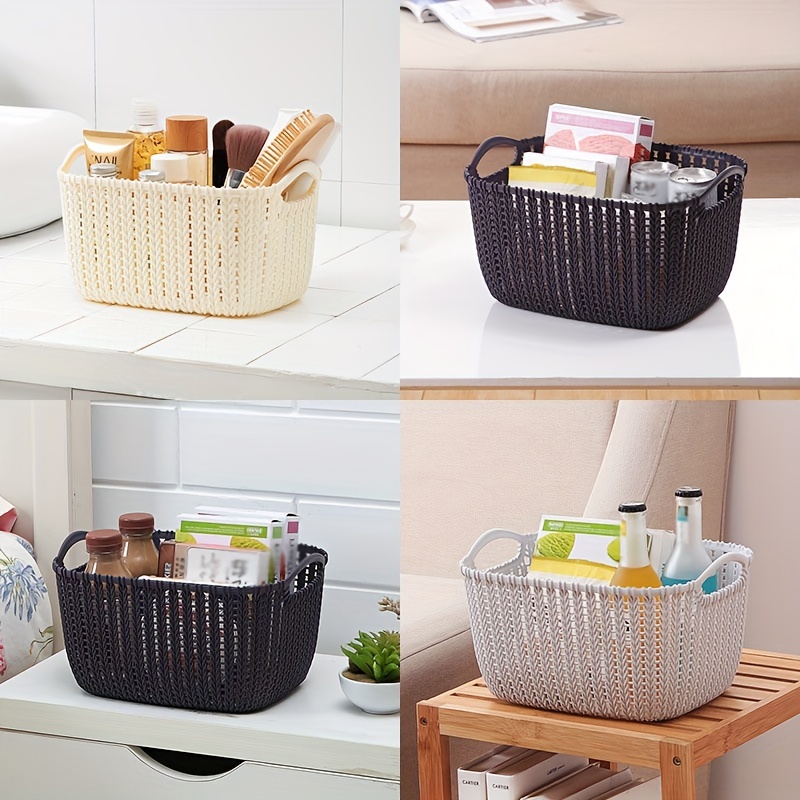 Rattan Foldable Dirty Clothes Laundry Storage Basket Plastic Large Kids  Toys Fruit Organizer Basket Home Sundries