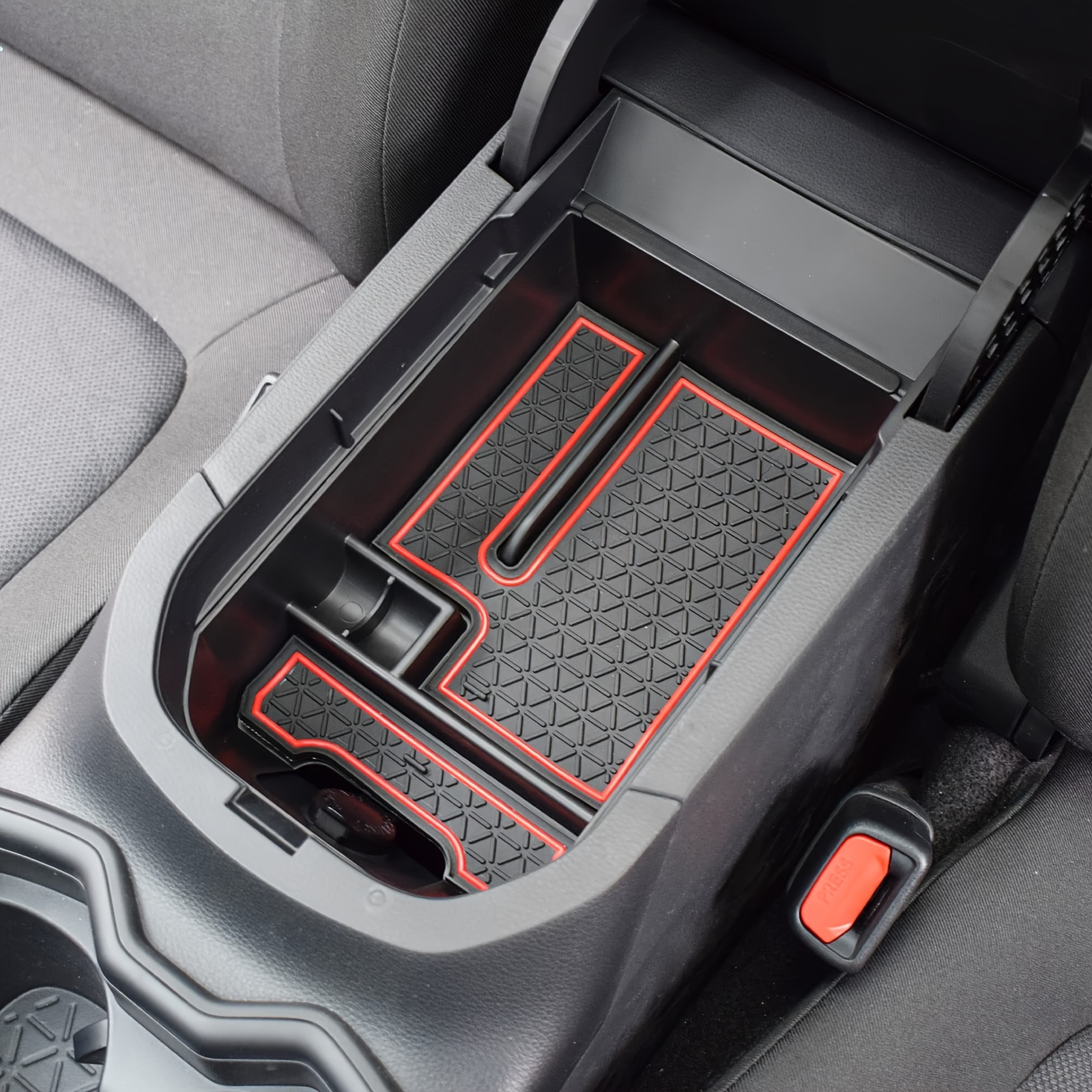 Auto-Mittelkonsole-Armlehnen-Behälter-Ablage + Matte für Toyota RAV4  2014-2018