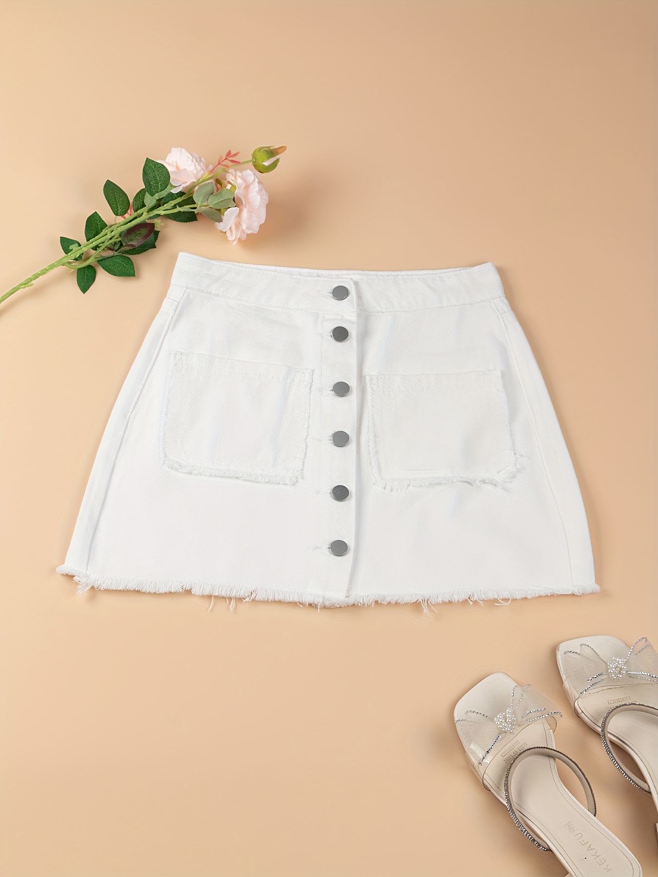 Jupe en jeans cheap blanche