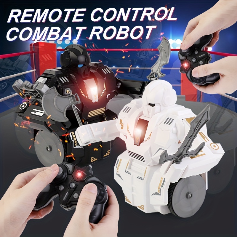  Sharper Image® Robot Combat Set, 2-Player Remote Control RC  Battle Robots for Kids & Family, LED Lights & Sound Effects, Wireless  Infrared Technology, Fun Electronic Fighting Game : Toys & Games