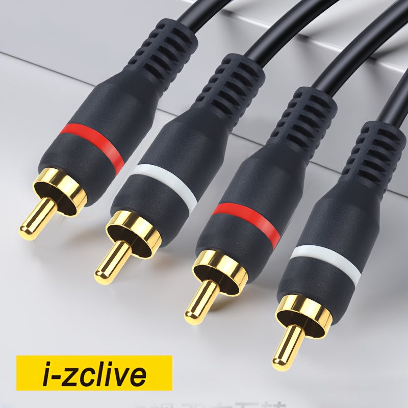 2 Uds Macho 2 Hembra Rca Cable Adaptador Altavoces Audio Cable Divisor -  Hogar Inteligente - Temu Chile