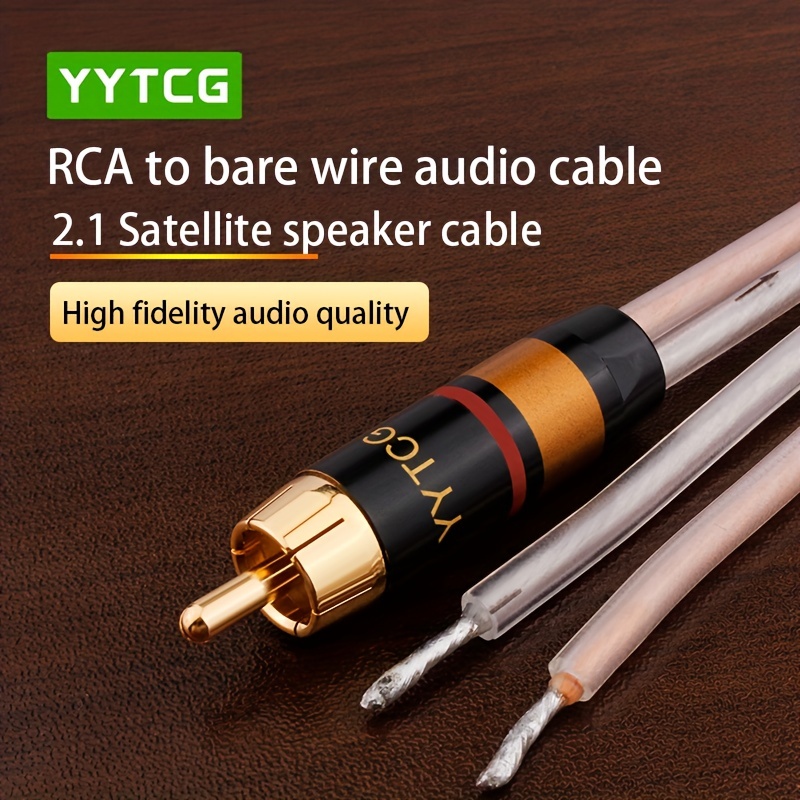 Cable de Altavoz,Cable de bocina RCA a Tipo Pin, Cable de Audio de Alta  fidelidad OFC, Chapado en Oro RCA Macho a Conector de Doble Clavija Banana  : : Electrónica